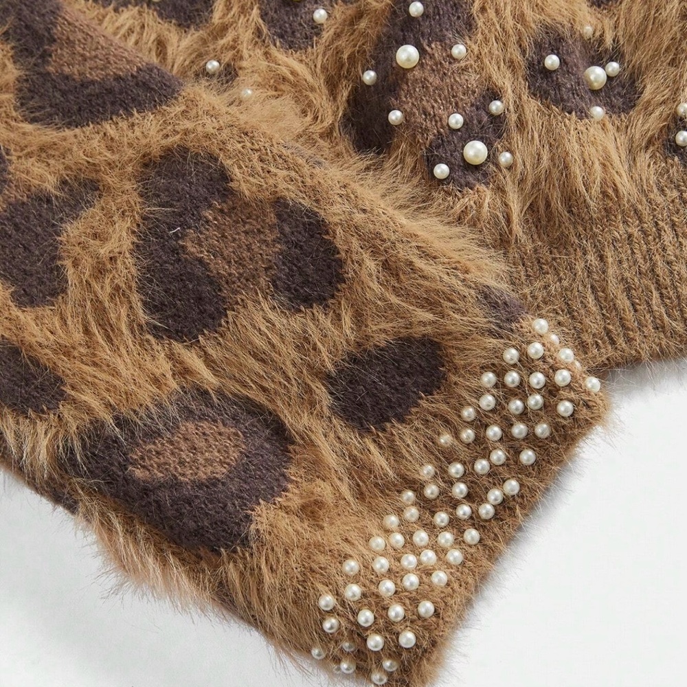 Anewsta Brown Leopard Print Sweater - Picture 6 of 6
